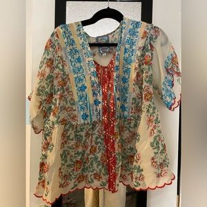 Johnny was flowy linen tee